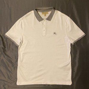 Burberry White Polo Shirt